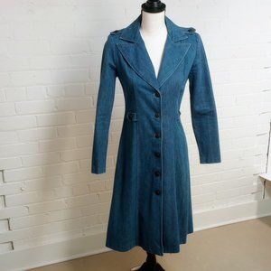 Blue Denim Trench Coat Size 6